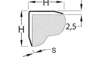 Схема уголок нержавеющий с фаской